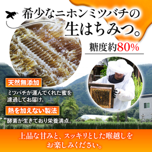 はちみつ 220g 無添加 非加熱 ハチミツ 希少 日本ミツバチ