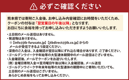 【熊本県】 JTB ふるさと 旅行 クーポン（Eメール発行） 3,000円分 