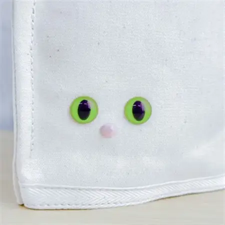 【猫目バッグ】わたし猫・帆布トートバッグ(小)/グリーン_装飾品・工芸品 トートバッグ・ショルダーバッグ 鞄・バッグ かばん カバン_【1545619】