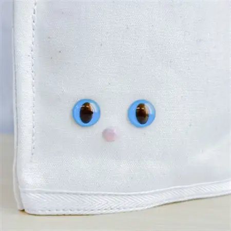 【猫目バッグ】わたし猫・帆布トートバッグ(大)/ブルー_装飾品・工芸品 トートバッグ・ショルダーバッグ 鞄・バッグ かばん カバン_【1545634】