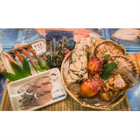 【三陸厳選】岩船商店おまかせ海産物詰め合わせセット(1)_魚介・海産物  貝   魚介・海産物  鮮魚   魚介・海産物 わかめ 海苔・海藻 ワカメ_【配送不可地域：離島・沖縄県・九州】【1523122】
