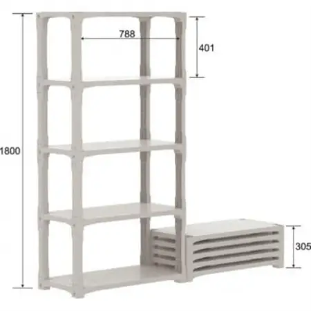 TLプラスチック棚9045_雑貨・日用品  家具・インテリア _【1521446】