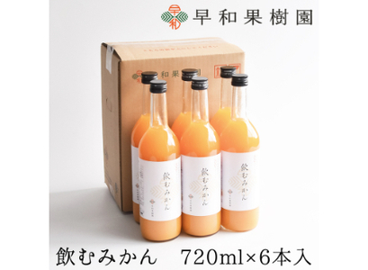 【早和果樹園】飲むみかん（720ml×6本）（B949-2）