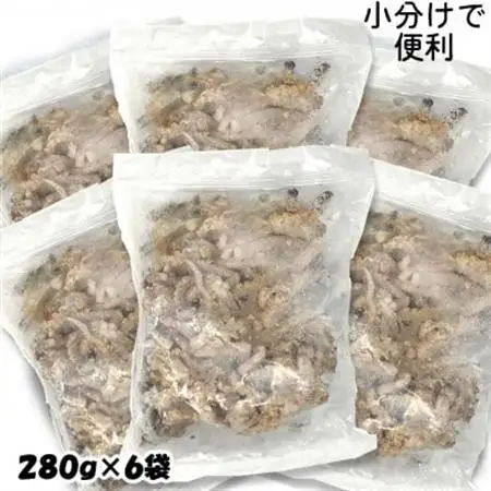 【訳あり】いかゲソ竜田揚げ1.68kg(280g×6袋)簡単調理の烏賊下足竜田おかずやおつまみに_魚介・海産物 イカ  いか 烏賊  惣菜・加工品   _【配送不可地域：離島】【1549201】