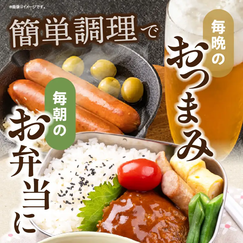 粗挽き ウインナー 90g×4パック ポークハンバーグ 100g×8個 お試しセット_BA94-25