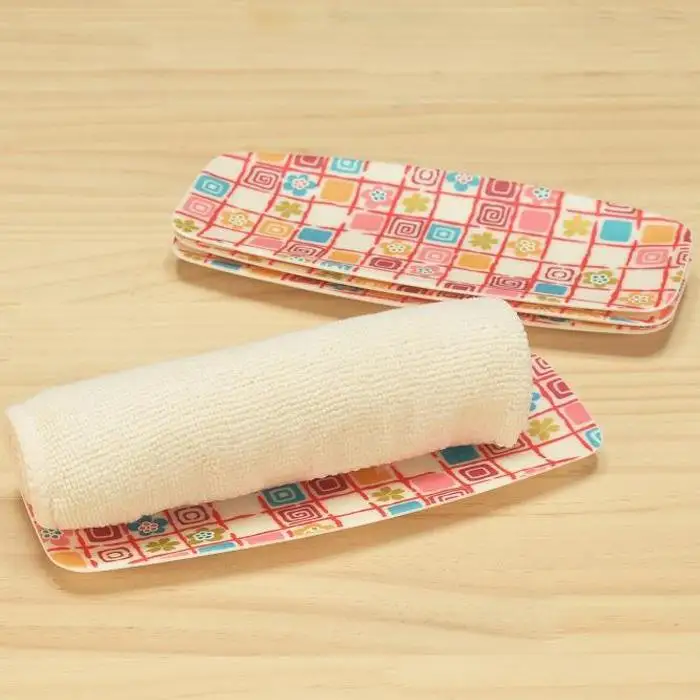 友禅和紙おしぼりトレー 5枚セット 梅桜 格子 タツクラフト 【Tk33】