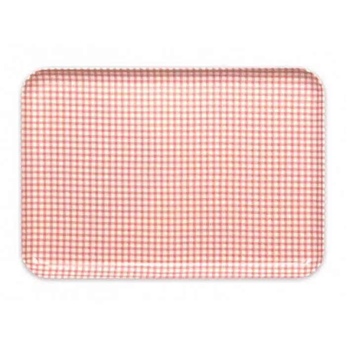 【ピンク2枚組】ST ランチョン トレー M 33cm チェック タツクラフト 【Tk72】