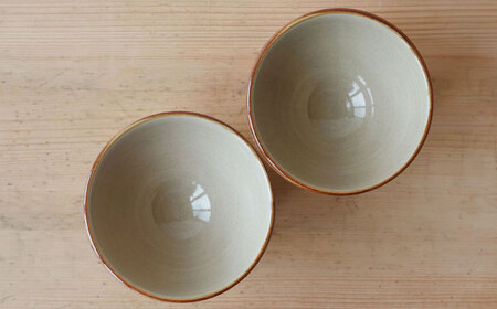 【陶器市特集】【波佐見焼】SHINOGI 茶碗 小 2点セット 黄瀬戸【studio wani】[MB66]