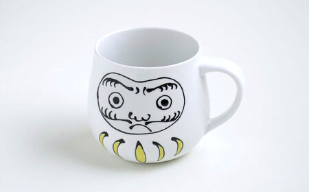 【陶器市特集】【波佐見焼】福だるま マグカップペアセット 紅・白【光和陶器】[SC68]