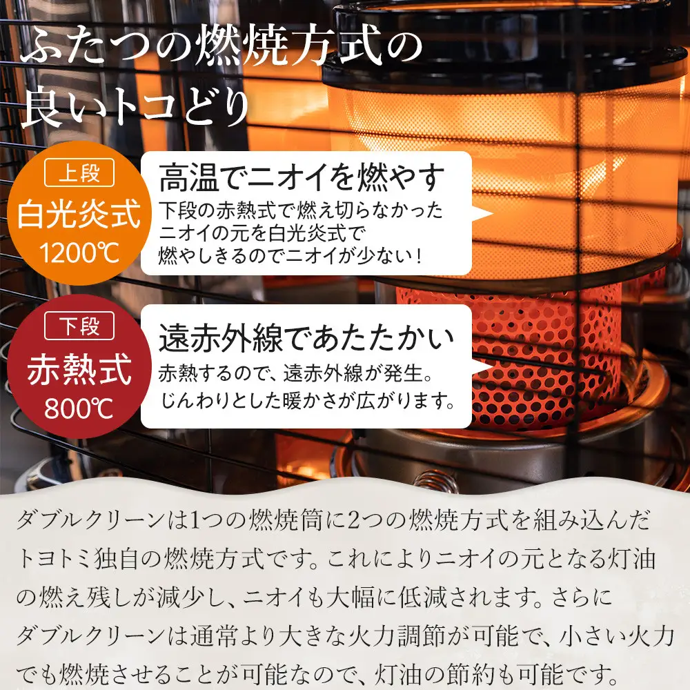 トヨトミ「反射形石油ストーブ HRC-W3624(ブラック)」