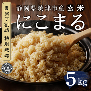 a14-134　令和７年産 農薬7割減 特別栽培 にこまる 玄米 5kg