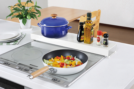 排気口カバー＆ラック スーパーホワイト《幅66×奥行14×高さ6.5（cm）》