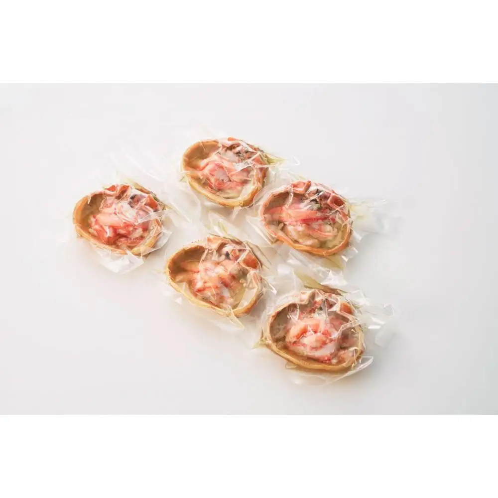 【ふるさと納税】浜茹で紅ズワイガニ甲羅盛り100g×5パック 蟹ミソ入り