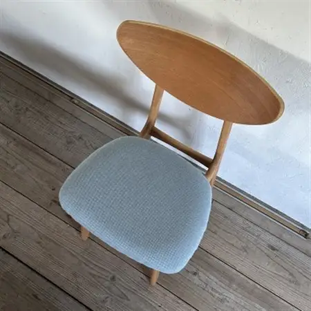 Karl Dining Chair NC ライトブルー ミディアムブラウンフレーム【SWOF】_雑貨・日用品 椅子・チェア・ソファ 家具・インテリア _【1550687】
