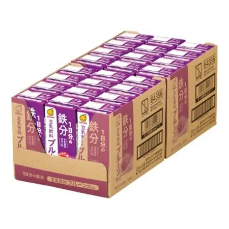 1日分の鉄分　豆乳飲料　プルーンmix　200ml　24本セット×2ケース【1543288】