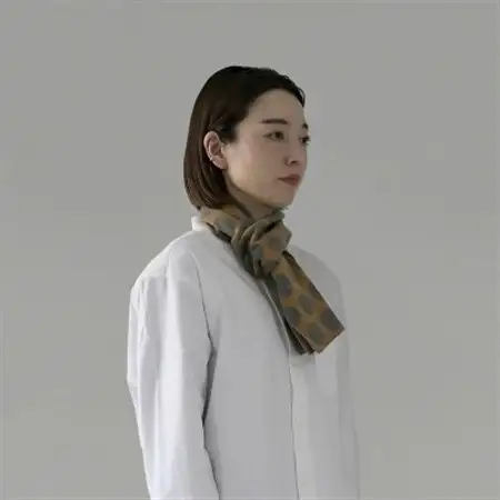【 OTA KNIT 】ちくちくしないマフラー dot(キャメル × グレー)_装飾品・工芸品 マフラー・手袋 服飾小物 _【1554339】