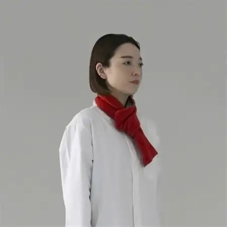 【 OTA KNIT 】ちくちくしないマフラー 無地(レッド×グレー)_装飾品・工芸品 マフラー・手袋 服飾小物 _【1554347】