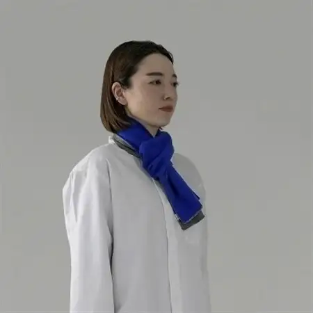 【 OTA KNIT 】ちくちくしないマフラー 無地(ブルー × グレー)_装飾品・工芸品 マフラー・手袋 服飾小物 _【1554352】