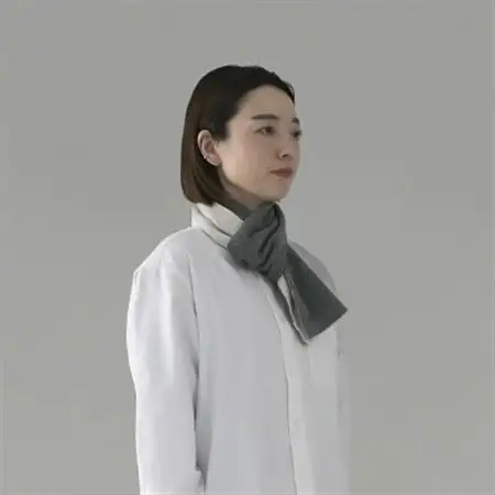【 OTA KNIT 】ちくちくしないマフラー 無地(グレー × オートミール)_装飾品・工芸品 マフラー・手袋 服飾小物 _【1554359】