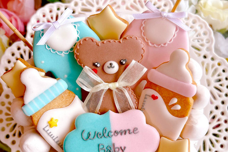 中から飛び出す！ジェンダーリビールのアイシングクッキーセット [0140]