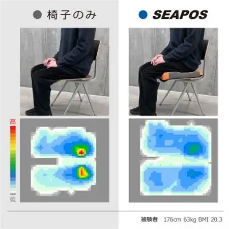【 モルテン 】おしりにかかる圧を取り除き、快適な座位を保つ ウレタンフォーム+ゲル2層式クッション【1552464】