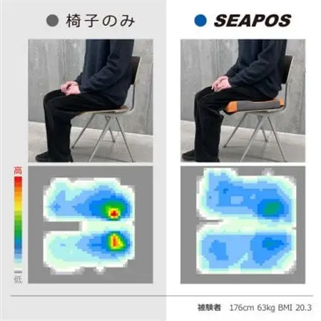 【 モルテン 】おしりにかかる圧を取り除き、快適な座位を保つ ウレタンフォーム+ゲル2層式クッション【1552470】