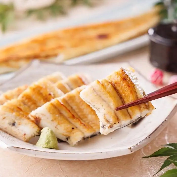 三河一色産手焼き炭火焼き活うなぎ白焼き　5尾セット