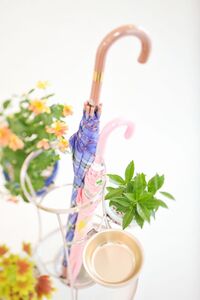 ガーデニング用品 フラワースタンド シンプル ／ 大河内 傘立て ガーデンラック 鉢置き 園芸 インテリア フラワーラックステンレス 三重県 度会町