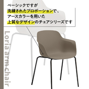 椅子 アダル ロリア アームチェア ウォームグレー 金物脚 P3023-1WJ [um40azo830057] 椅子