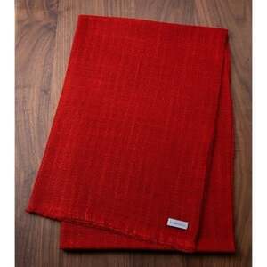 【kuska fabric】手紡ぎシルクマフラー【茜】 真綿マフラー