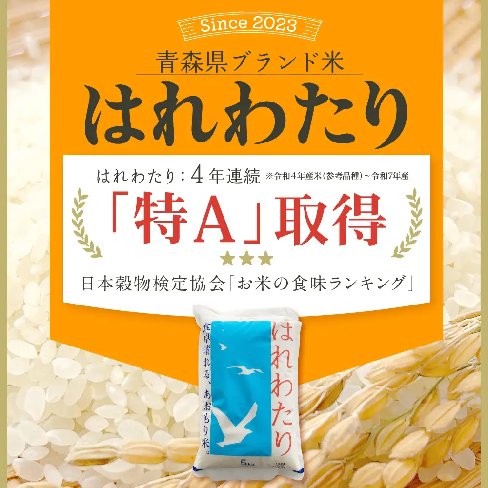 【2026年6月後半発送】米 5kg はれわたり (白米) 5キロ 青森県 五所川原市