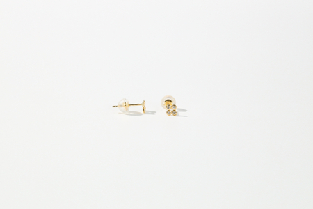 【K18】トータル0.04ct ダイヤモンドピアス/No.108