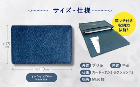【Ocean Blue】Ocean Leather 名刺入れ〈ブリ〉Lサイズ【興洋フリーズ株式会社】 [ATBX067-03]