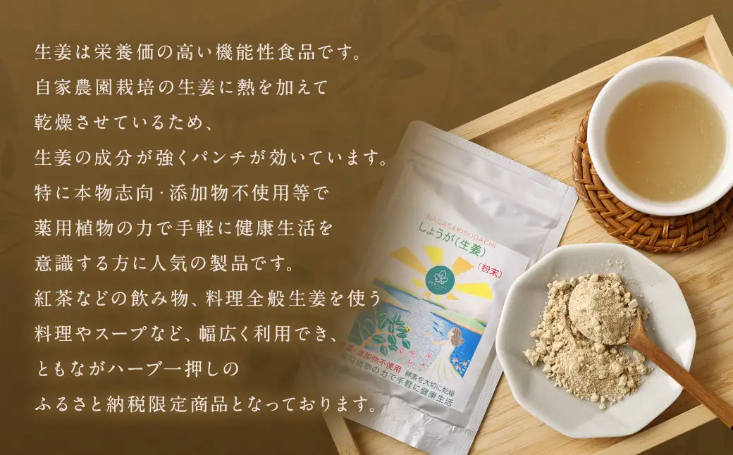 【14営業日以内発送】生姜粉末25gアルミ袋 ／ 調味料 生姜 しょうが ショウガ パウダー 粉 健康 健康食品 長崎県 長崎市