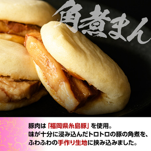 ＜全3回定期便・訳あり・簡易包装＞角煮割包 角煮まん(総計30個・10個×3回)肉まん 冷凍 豚まん 中華まん 手作り お土産 中華 惣菜 定期便＜離島配送不可＞【ksg1522】【餃子舗博多弦月】