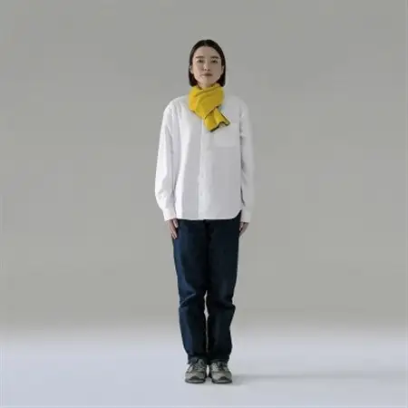 【 OTA KNIT 】TRAVEL SCARF トラベルマフラー(無地 イエロー× グレー)_装飾品・工芸品 マフラー・手袋 服飾小物 _【1533378】