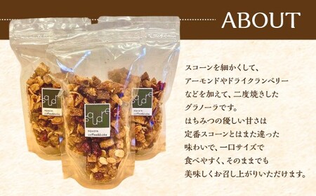 スコーングラノーラ 3袋セット ／合計約450g スコーン グラノーラ アソート 朝食 トッピング アイス ヨーグルト おやつ セット 長崎県 長崎市