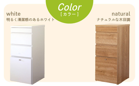 パソコンデスクシリーズ 引出キャビネット 幅40cm PLP-40C≪寄附者様組み立て品≫【ホワイト】 [m13-g002_02]