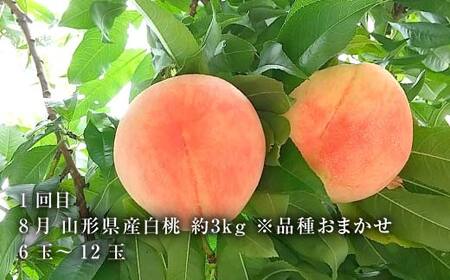 2026年8月発送開始 山形県 至高のフルーツ！山形県秀逸フルーツ定期便 全3回 F4A-0455