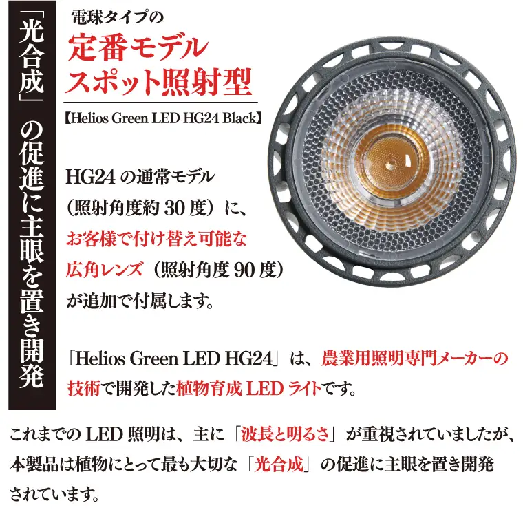 BN037　植物育成ライト「ヘリオスグリーンLED（ブラック）」