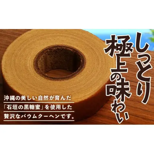 石垣島 やし屋手作り 黒糖バウムクーヘン　直径15cm以上×2箱　YA-1