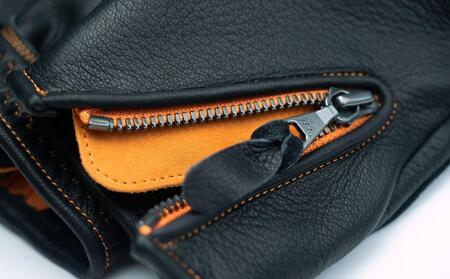 ライディンググローブ カカザン バイク用 【カラー：ブラック×オレンジ／サイズ：LL】(スリーシーズン向け)