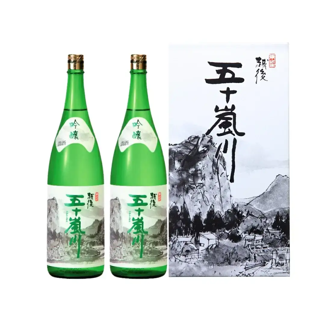 吟醸酒 越後五十嵐川 1800ml×2本 化粧箱入 日本酒 一升瓶 [福顔酒造]【017S123】