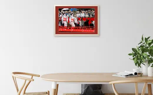 【額装写真】【長崎くんち 龍船本踊り】画寸A3サイズ [M07-6035] ／ 長崎くんち おくんち 龍船本踊り お祭り 思い出 写真 文化 歴史 お祭り インテリア 長崎県 長崎市