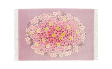 【山形緞通】桜花図 (M) [絨毯 じゅうたん ラグ カーペット oc-jtokm]