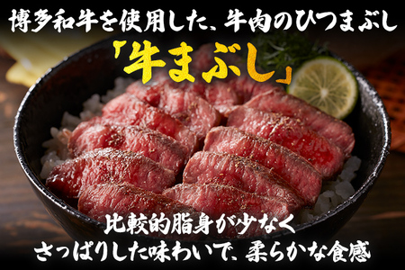 【厳選肉専門店 ふじ匠】 博多和牛の牛まぶし 肉 牛肉 博多和牛 赤身肉 肉加工品 タレ 山椒 濃縮出汁付 ひつまぶし 福岡 グルメ 贈り物 冷凍 ギフト 柔らかい ステーキ 丼 お取り寄せ 食品