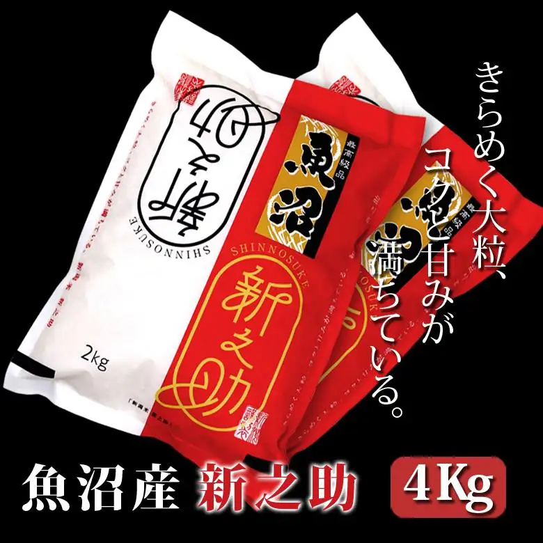 【令和7年産】お米マイスター厳選！魚沼産新之助 ４kg(２kg×２)　新潟県