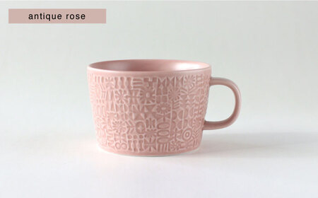 【波佐見焼】PATTERNED PLATE,MUG セット antique rose 【BIRDS’ WORDS】[CF088]