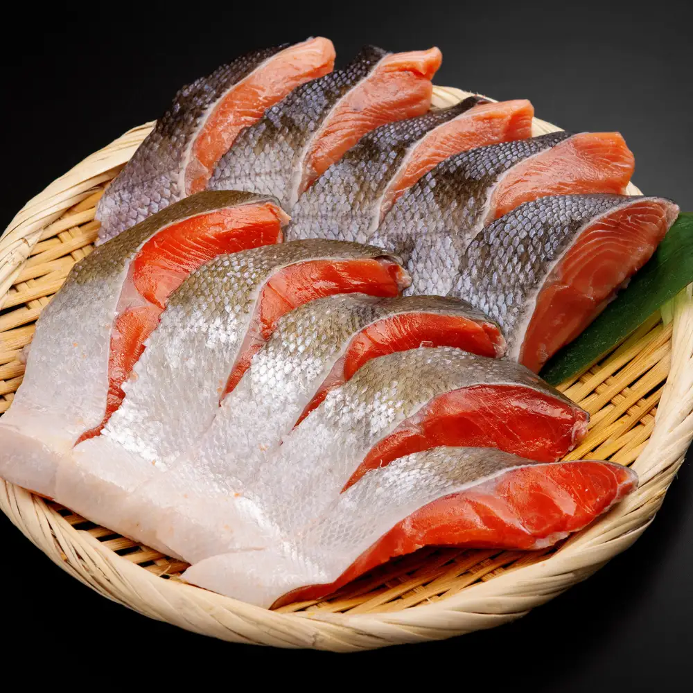 2大鮭の食べ比べ 新巻鮭・紅鮭 各5切れパック ABB136