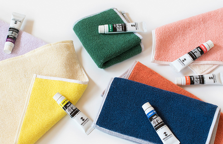 キャンバスタオル　ハンカチ　3枚セット（パープル） [I002150HT3PU]